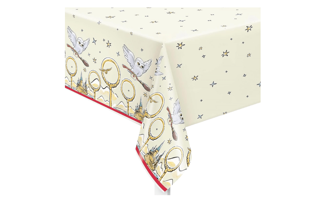 Harry Potter Rectangular Paper Table Cover - 54" x 84" | Magical Wizard Party Essential, Perfect For Birthdays, Themed Celebrations & More - 1 Pc