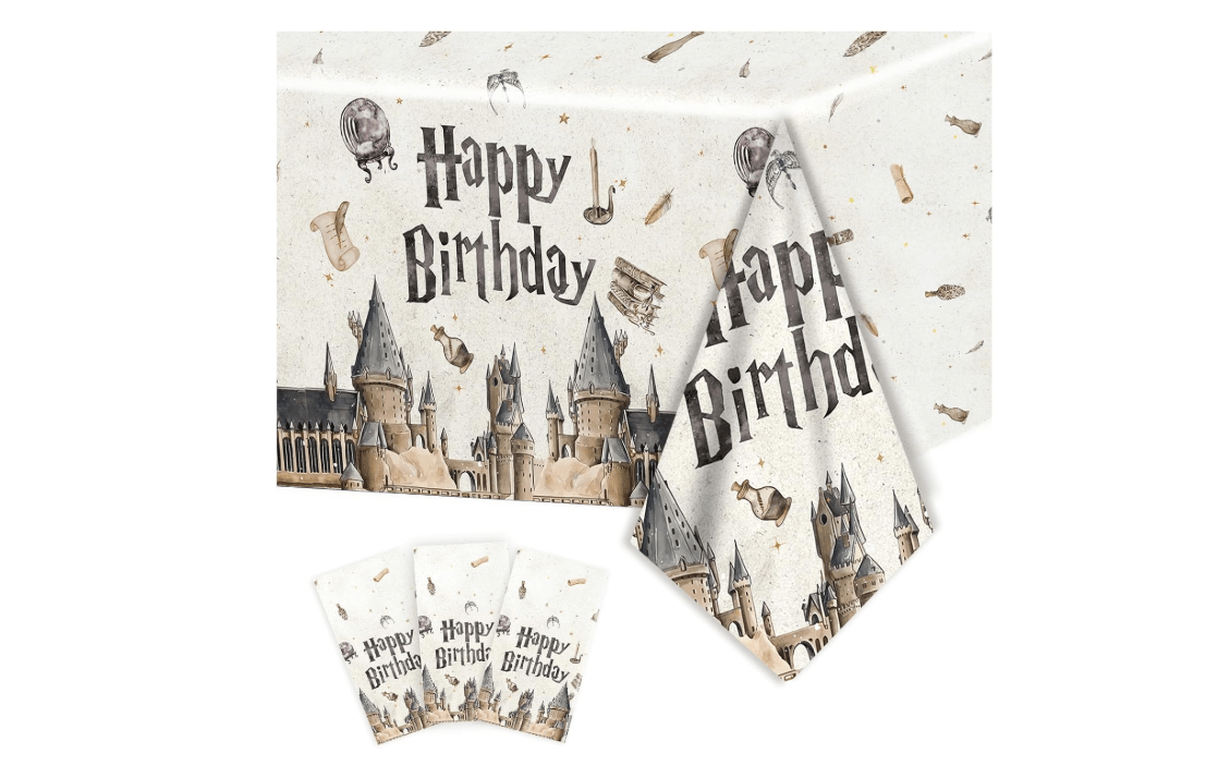 AGoooodySet 3Pcs Magical Wizard Tablecloth Birthday Party Supplies Plastic Disposable Rectangular Watercolor Table Cover Birthday Decorations for Kids 54 *...