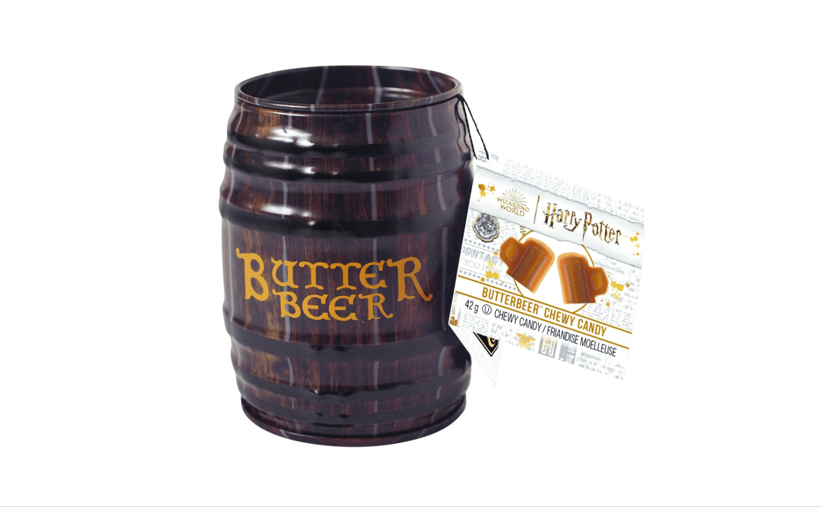 Harry Potter Butterbeer Chewy Candy 1.5 oz Barrel Tin 