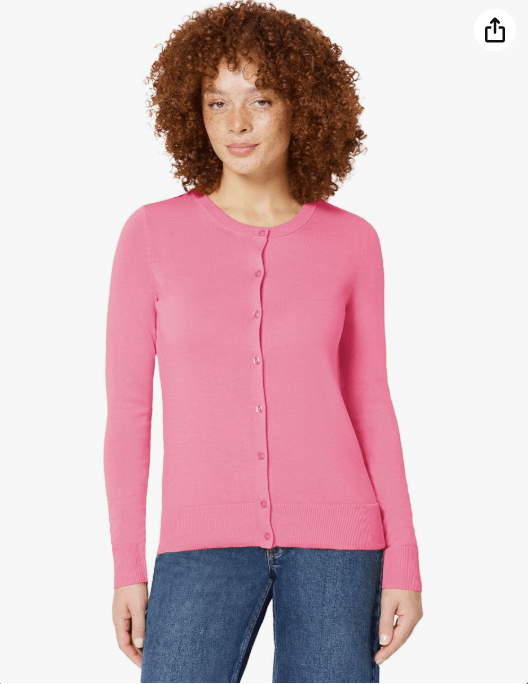 Amazon Essentials Women's Lightweight Crewneck Cardigan Sweater (Available in Plus Size)
