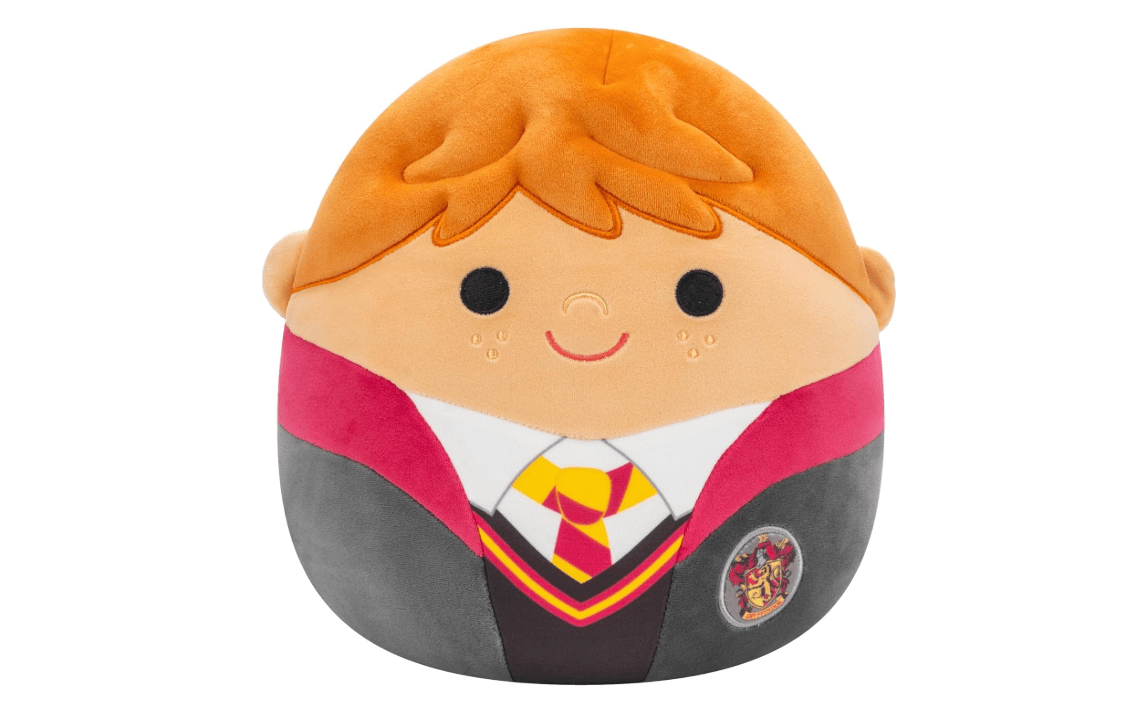Squishmallows 8"" Ron Weasley, Medium, Black 