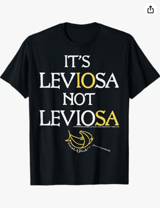 Harry Potter It's Leviosa Not Leviosa Magic Feather Logo T-Shirt