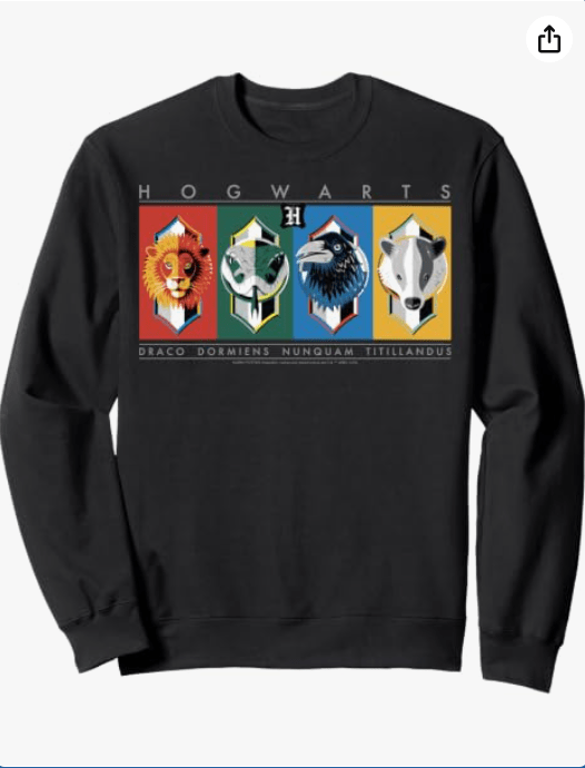 Harry Potter Hogwarts House Symbols Sweatshirt