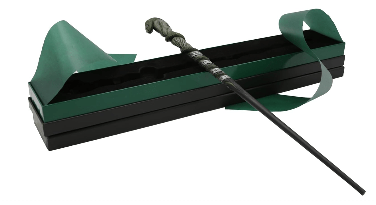 Harry Potter Slytherin Mascot & Traits Wand - Second Edition Collectible with Serpent Design & House Inscription - 14" Replica with Premium...