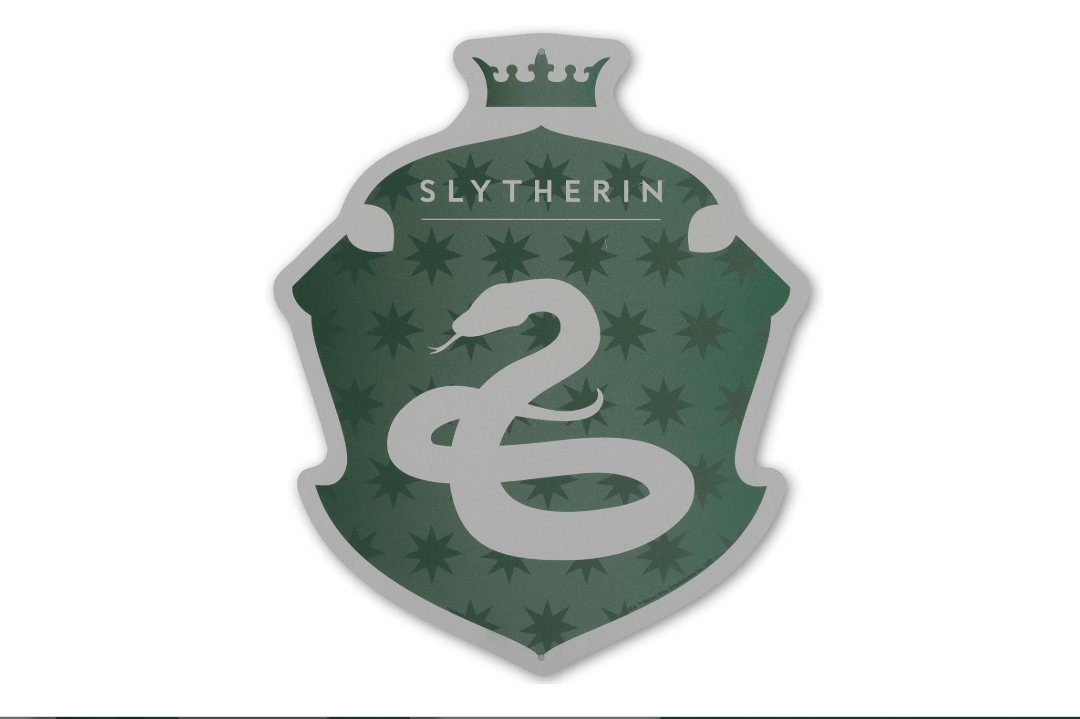 Harry Potter Slytherin Crest Metal Sign - Official Slytherin Wall Decor for Teen Room or Movie Room