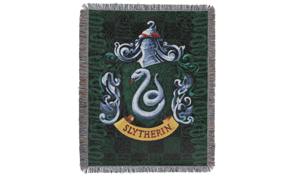 Northwest Harry Potter Woven Tapestry Throw Blanket, Designer Home Décor, Modern, Unique Gift, 48" x 60", Slytherin Shield