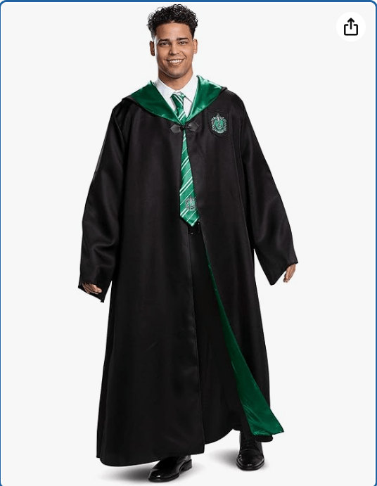 Harry Potter Robe, Deluxe Wizarding World Hogwarts House Themed Robes for Adults, Movie Quality Dress Up Costume Accessory
