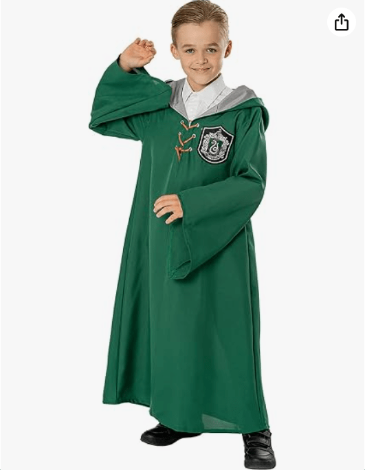Rubie's Official Harry Potter Slytherin Quidditch Child Robe, Kids Fancy Dress, Age 7-10 years Halloween Halloween 