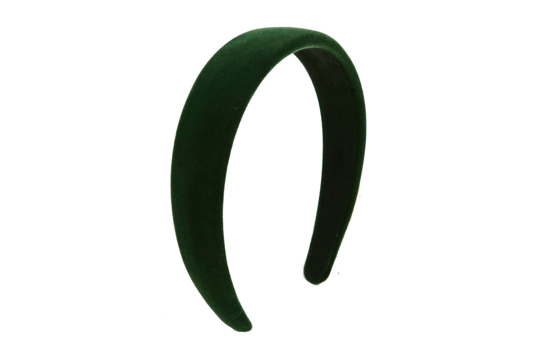 Lvyeer Green Velvet Padded Headbands for Women Christmas Headbands Fashion Non slip Comfortable Head Bands for Women (Green, one size) 
