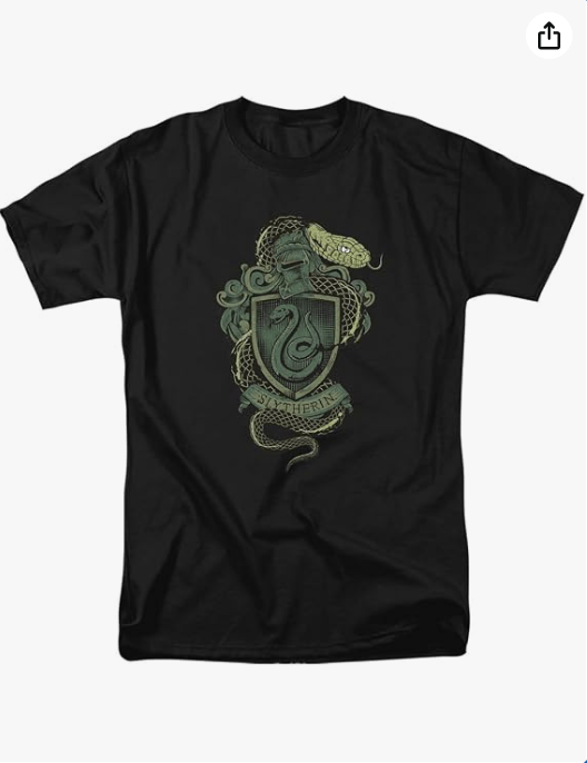 Popfunk Classic Harry Potter Slytherin Snake Crest Unisex Adult T Shirt 