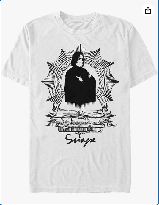 Harry Potter Men's Snape Dark Arts T-Shirt, White, Large 