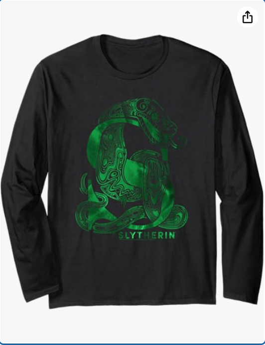 Harry Potter Slytherin S Logo Long Sleeve T-Shirt 