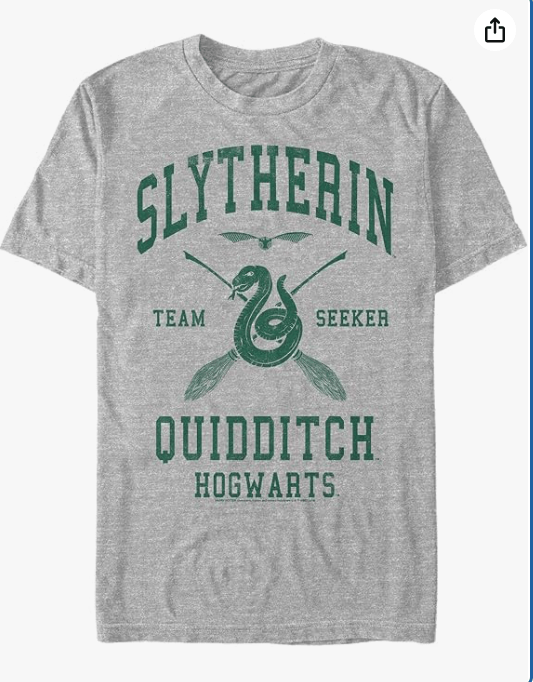 Men's Harry Potter Slytherin Quidditch Team Seeker T-Shirt 