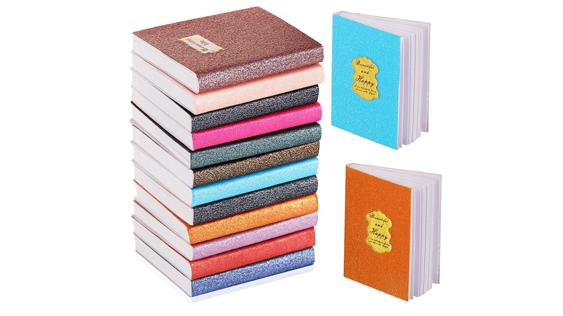 Sumind 12 Pieces 1:12 Scale Miniatures Dollhouse Books Mini Book Assorted Miniatures Dollhouse Tiny Books Decoration Accessories Doll Toy Supplies (Assorted... 