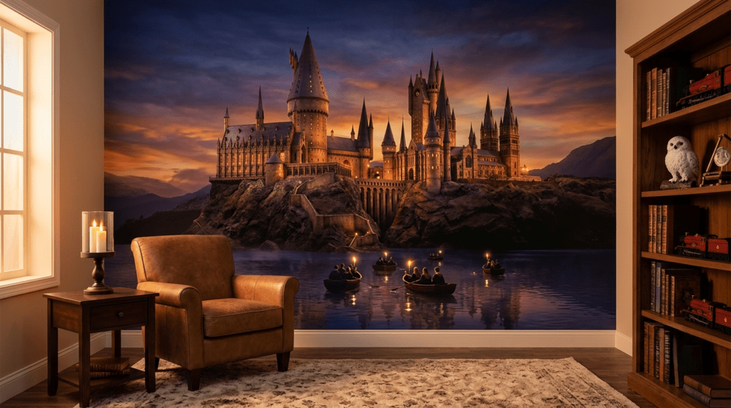 hogwarts wall mural