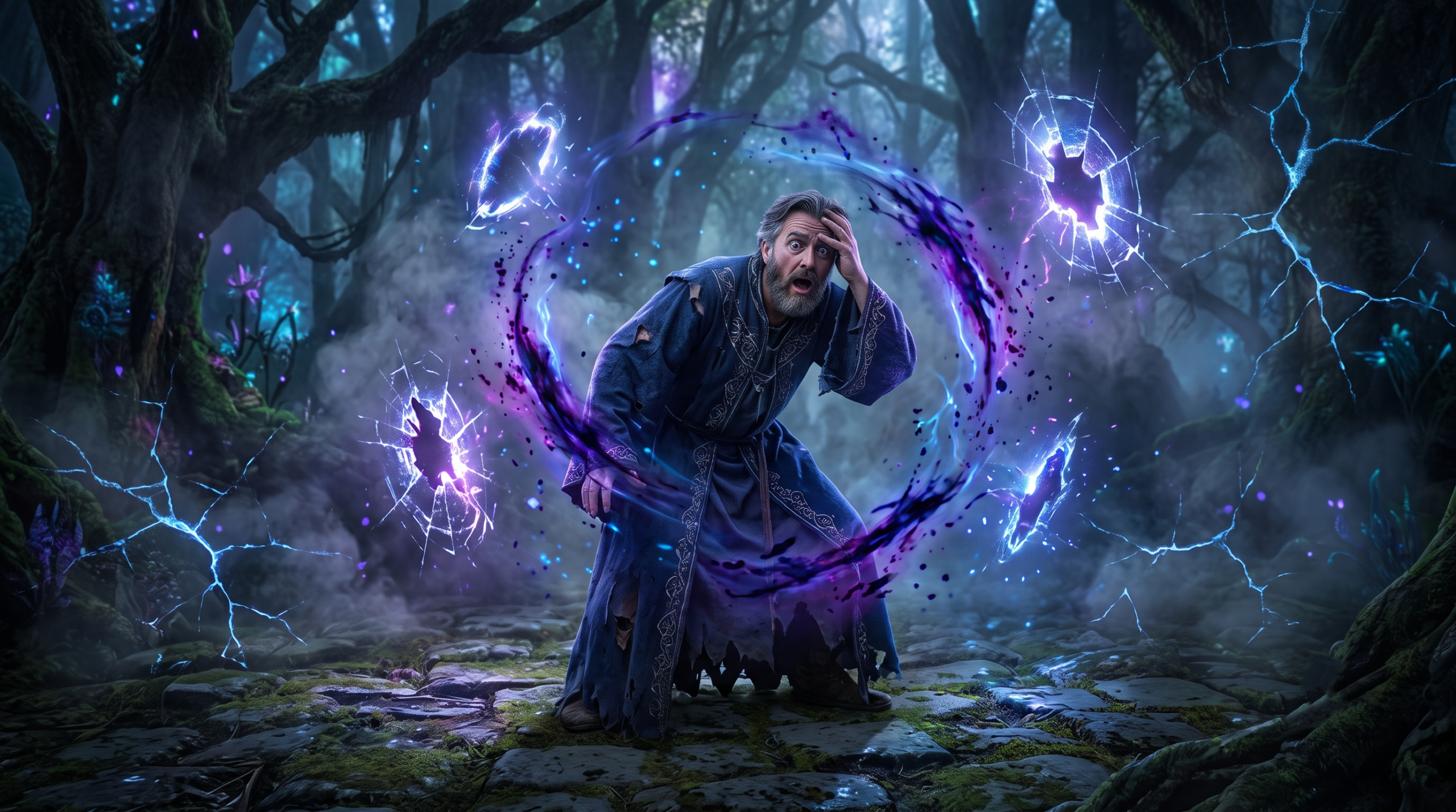 Dangerous magical teleportation accident illustrating the risks of Splinching.