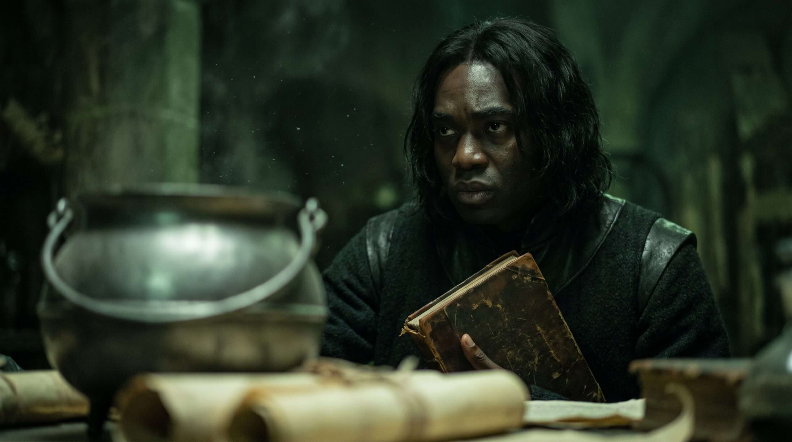 Paapa Essiedu as a younger, resentful Severus Snape in the HBO series dungeon.