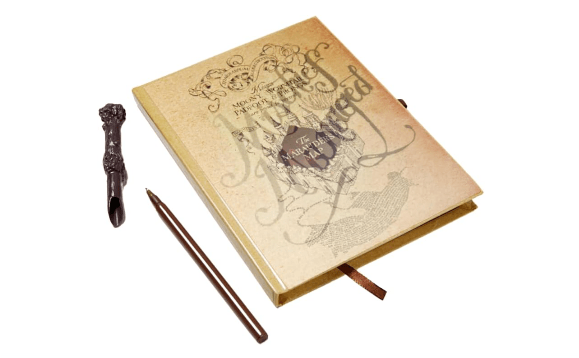 Innovative Designs Harry Potter Marauder's Map Journal Set with Wand Pen for Kids, Teens or Adults 