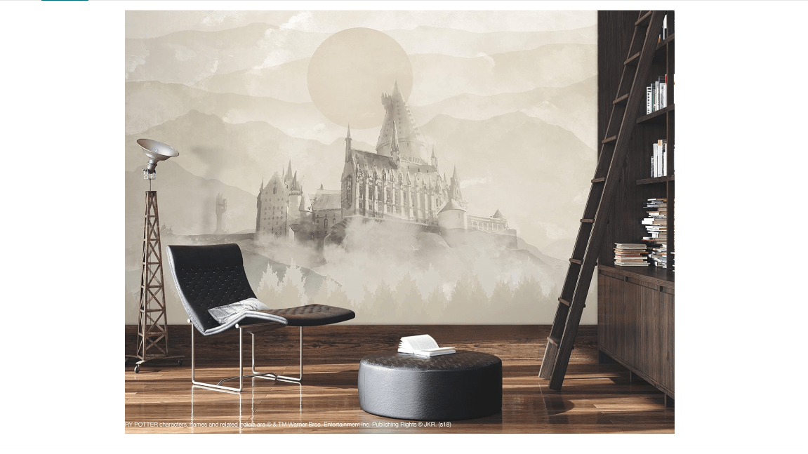 RoomMates RMK12279M Harry Potter Hogwarts Castle Mural Peel and Stick Wallpaper 