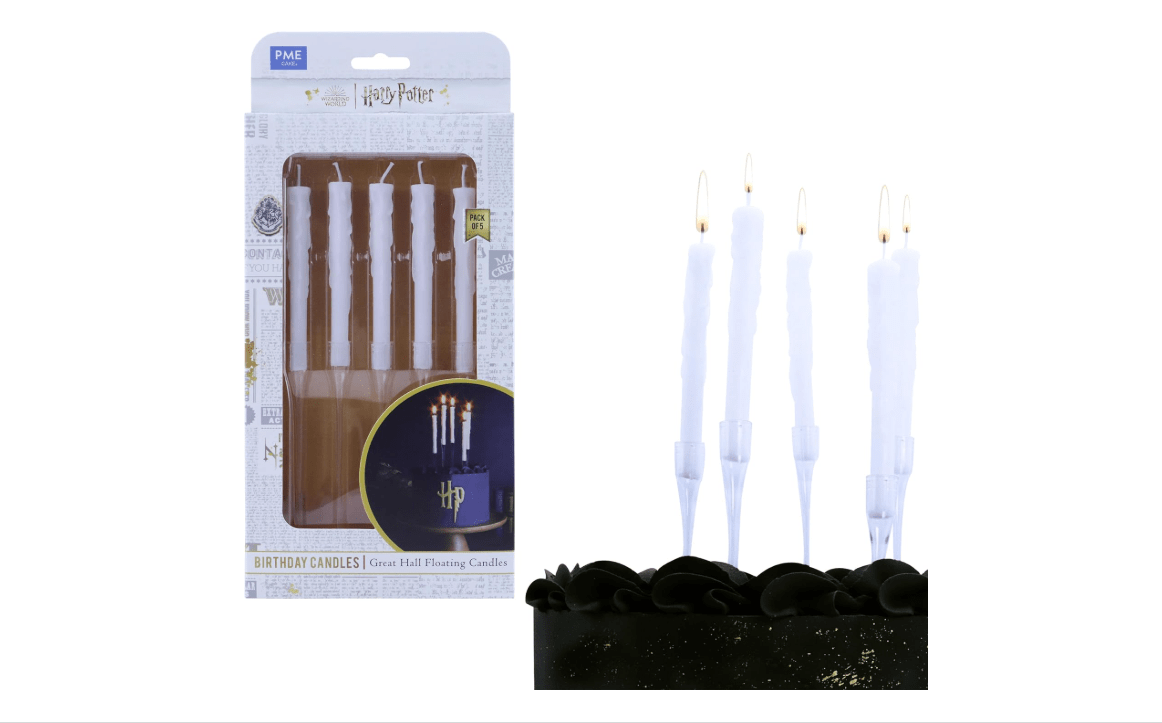 PME Harry Potter Floating Candles for Birthday Cakes (Set of 5), The Great Hall 