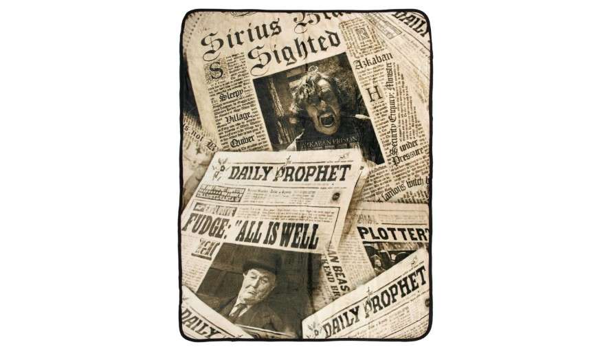 Harry Potter Daily Prophet Newspaper Sirius Black Sighted Throw Blanket 46"x60" Soft Fleece Throw Blanket for Bed Couch 