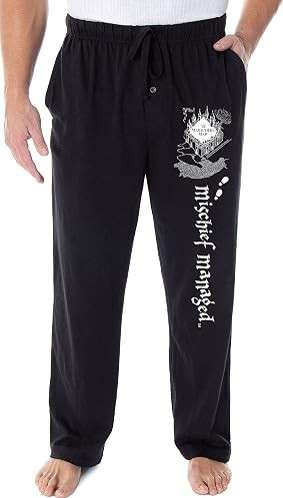 INTIMO Harry Potter Men's Marauder's Map Mischief Managed Loungewear Sleep Bottoms Pajama Pants (XX-Large)