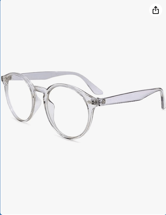 In Style Eyes Oversized Blue Light Blocking Reading Glasses - Full-Rimmed Round Frame - No Magnification, Non-Polarized 