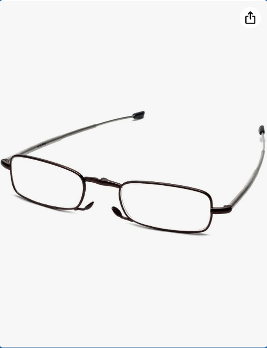 Calabria Folding Metal Reading Glasses Black/Brown/Gunmeal 
