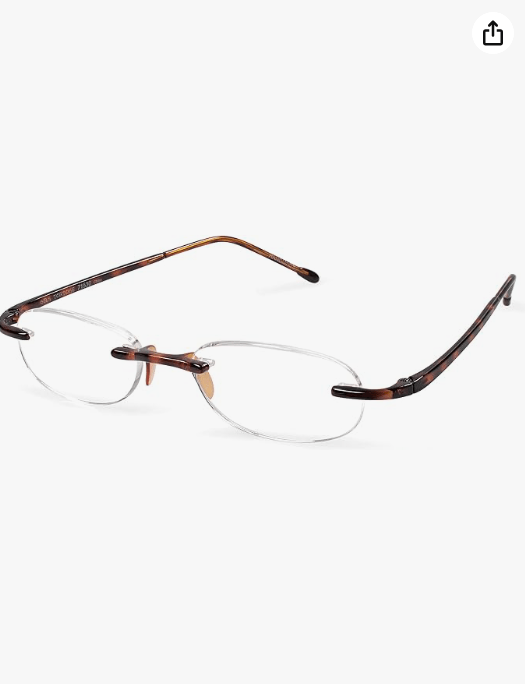 Scojo New York Gels Original Reading Glasses For Men & Women | Lightweight Readers, Spring Hinges, Scratch Resistant Lens, Handmade, Stylish, Sturdy, All-Day Wear, Rimless, Oval Frame 