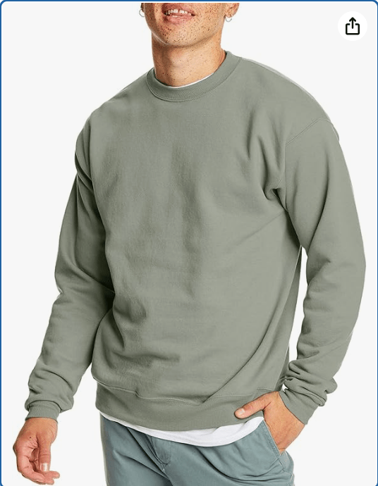 Hanes Men's Sweatshirt, EcoSmart Fleece Crewneck Sweatshirt, Big & Tall Available, 1 or 2-Pack 