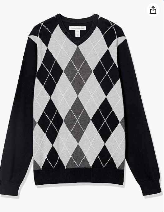 Amazon Essentials Men's Regular Fit Cotton V-Neck Pullover Sweater (Available in Big & Tall) 