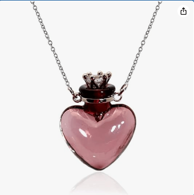 1PC 1PC Colorful Heart Vial Perfume Bottle Necklaces Stainless Steel Chain Make a Wish Aroma Essential Oil Diffuser Pendant necklace Women Jewelry 