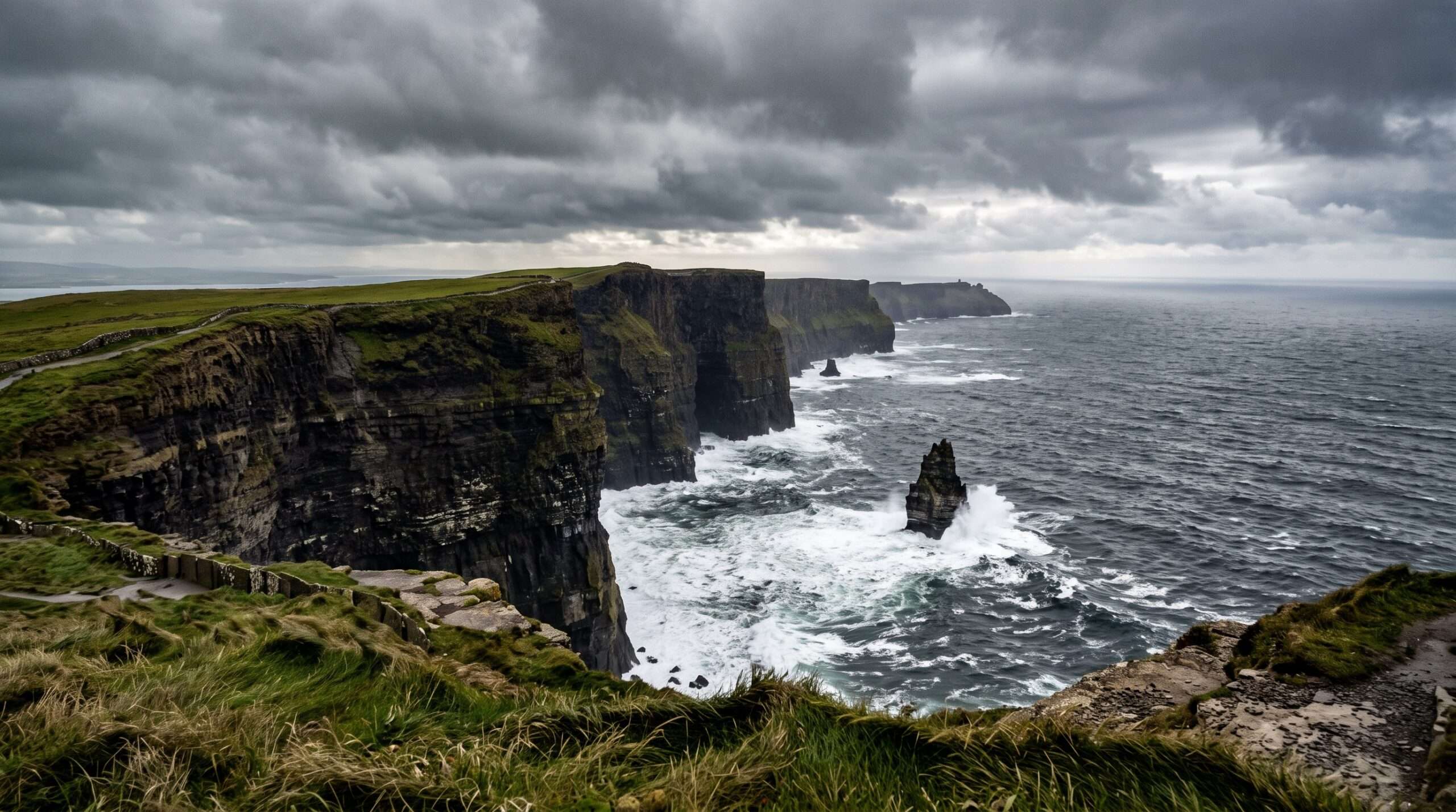 Ireland Harry Potter filming location Cliffs of Moher Horcrux cave exterior.
