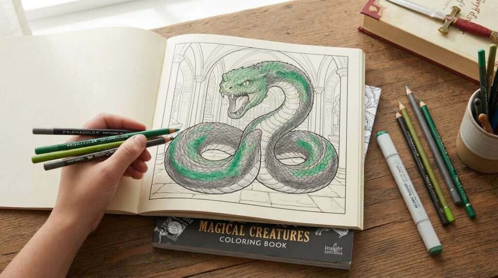 harry potter basilisk coloring pages