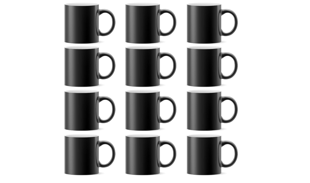 TANGLONG Color Changing Coffee Mugs 11oz Sublimation Mugs (Pack of 12) | Magic Mug Heat Sensitive Coffee Mugs Tazas Magicas Para Sublimacion Set 