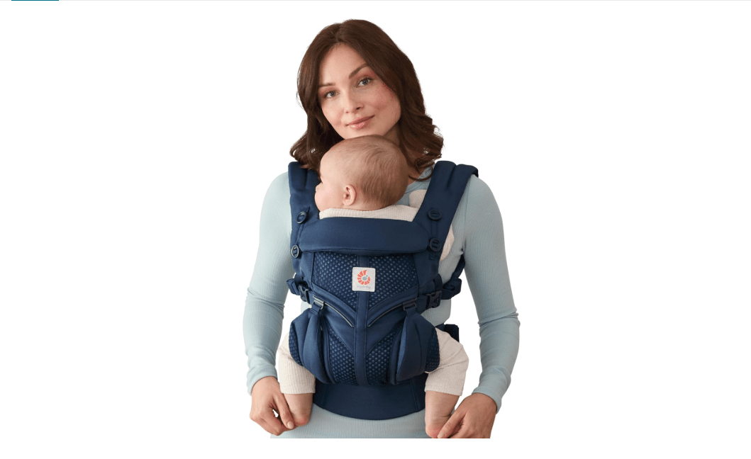 Ergobaby Omni Classic Baby Carrier for Newborn to Toddlers 0-48 Months | 4-Position Breathable Mesh Baby Carrier with Ergonomic Support, Fits 7-45 lbs,...