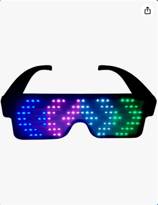 LED Glasses: Light Up Sunglasses with Long-Life Battery, Neon, 11 Patterns