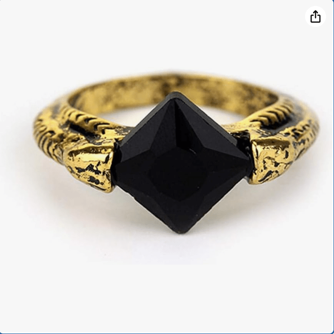 Magical Jewelry Black Stone Gold Band Magic Ring
