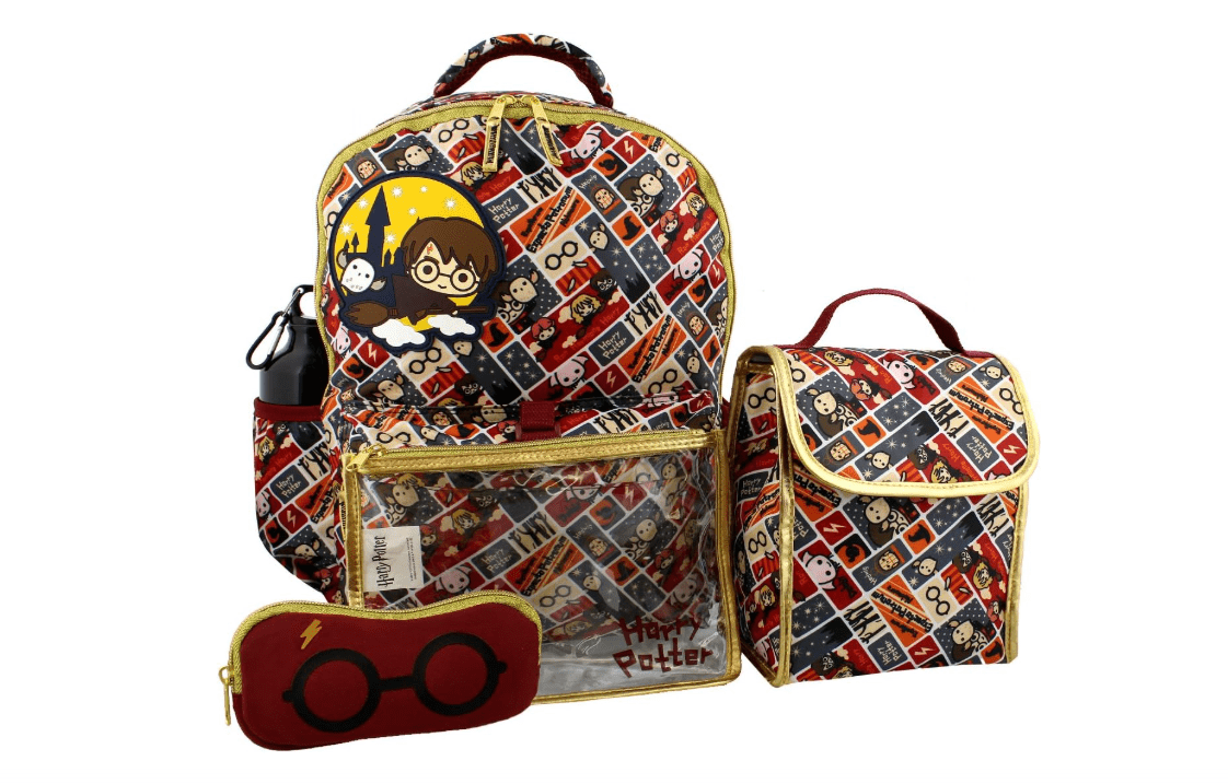 Harry Potter 5-Piece School Set with Backpack and Snack Bag for Girls and Teens, Multi, Travel
