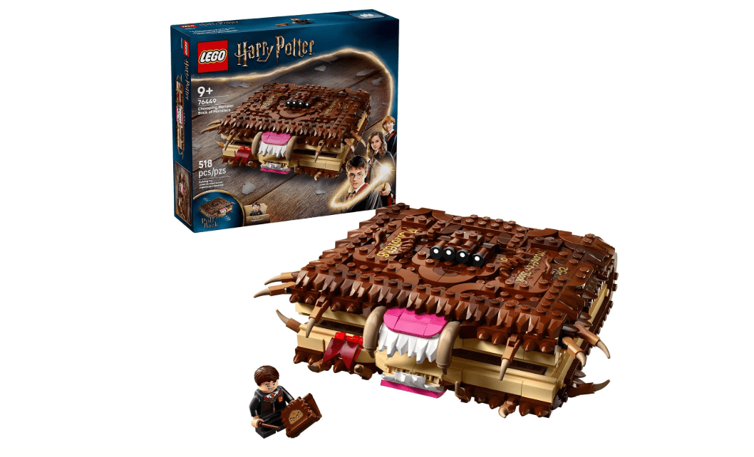 LEGO Harry Potter Chomping Monster Book of Monsters Kids Toy - Pretend Play Set for Boys and Girls, Ages 9+ - Collectible Neville Longbottom Minifigure-... 
