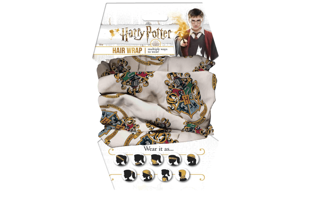 Spoontiques Hogwarts Crest Hair Wrap - Multifunctional Bandanna, Headband, Hair Tie, Gaiter, and Scarf