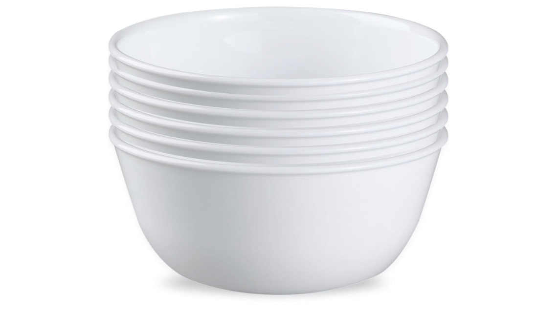 Corelle Vitrelle 28-oz Soup/Cereal Bowls Set of 6 Chip & Crack Resistant Dinnerware Bowls for Soup, Ramen, Cereal and More, Triple Layer Glass, Winter... 