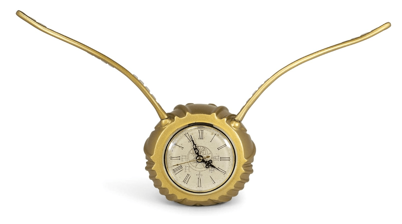 Harry Potter Golden Snitch Replica Desk Clock | Battery Operated Clock | Geek Decor for Bedroom, Bedside Table, Desk, Office | Collectible Quidditch Snitch... 