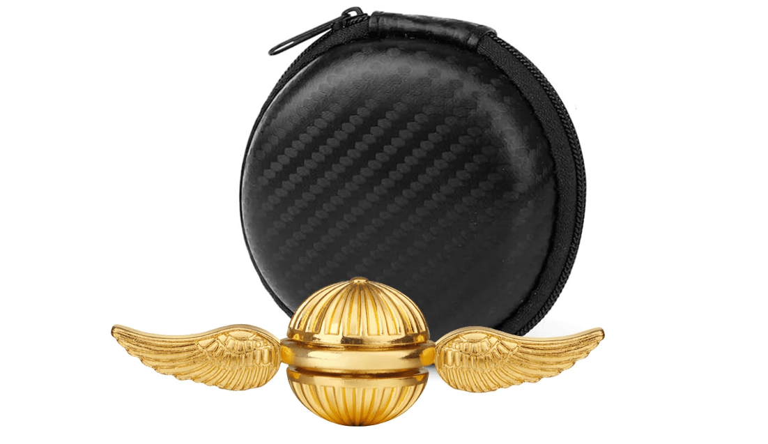 Umnodobn Gold Fidget Spinner Magic Orb Anxiety Toys Stress Relief Reducer Spin Fidgets Hand Bearing Tri Spinner Finger Spinners Toy Focus Fidgeting Restless... 