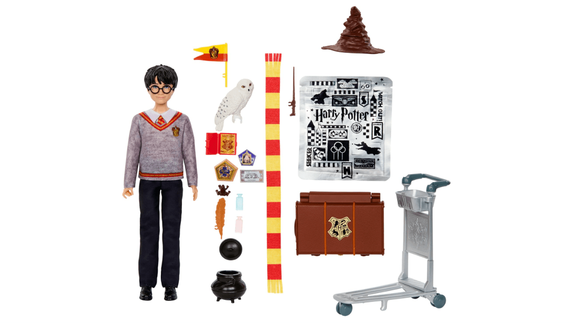 Mattel Harry Potter Toys, Platform 9 3/4 Journey to Hogwarts Doll Set | Harry Potter Fashion Doll, 5 Articulation Points, 17 Themed Accessories, Slime,...