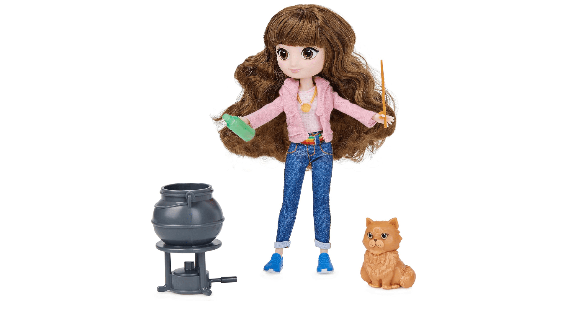 Wizarding World Harry Potter, 8-inch Brilliant Hermione Granger Doll Gift Set with 5 Accessories and 2 Outfits, Kids Toys for Ages 6 and up