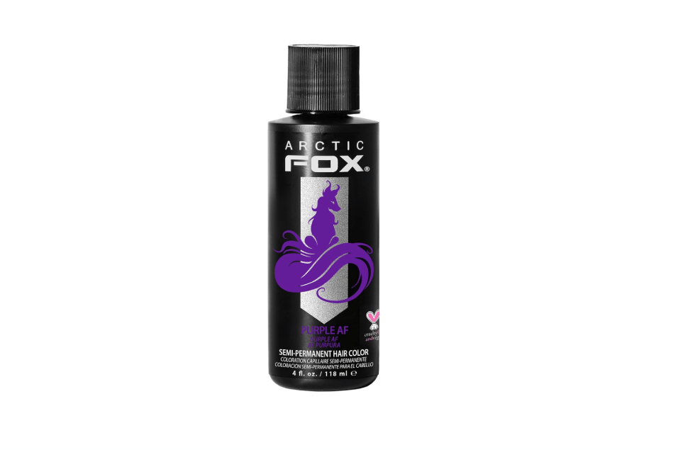 ARCTIC FOX Tinte semipermanente para el cabello Purple AF - Vegano sin | Vívido y vibrante, libre de crueldad, sin amoníaco, sin peróxido, fórmula en crema 