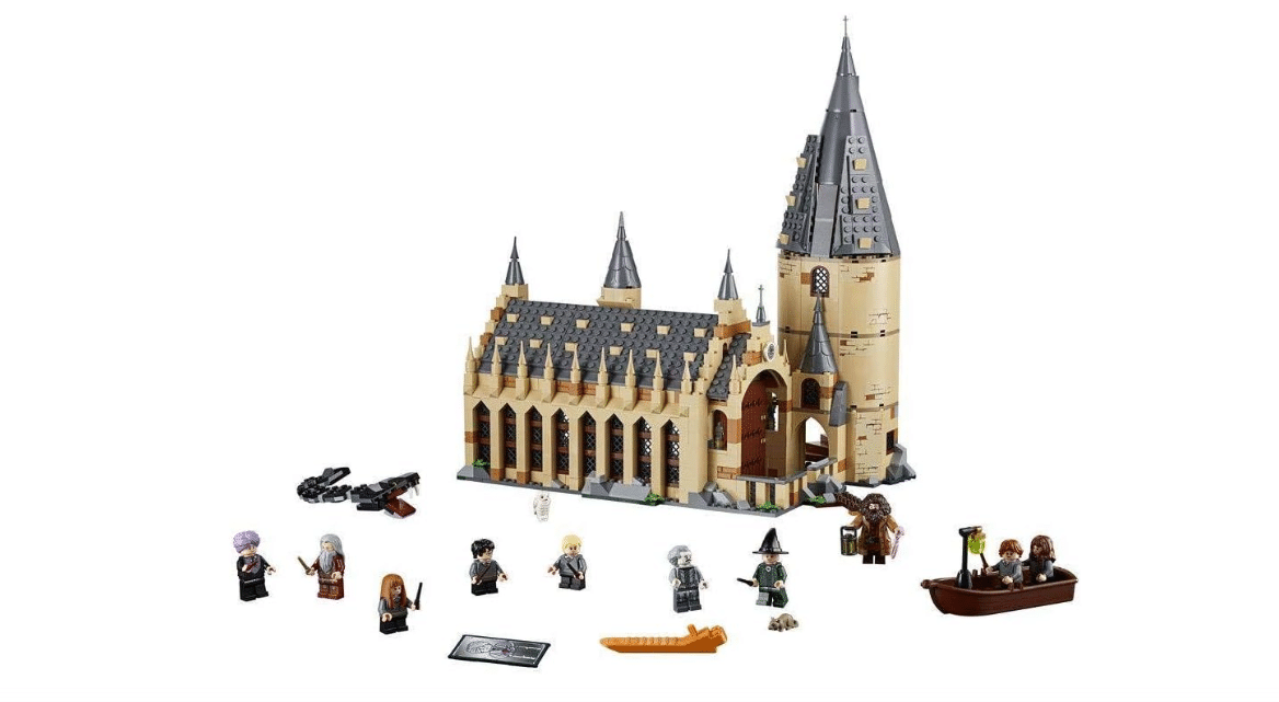 LEGO Harry Potter Hogwarts Great Hall 75954 Building Kit and Magic Castle Toy, Fantasy Creatures, Hermione Granger, Draco Malfoy and Hagrid (878 Pieces) 
