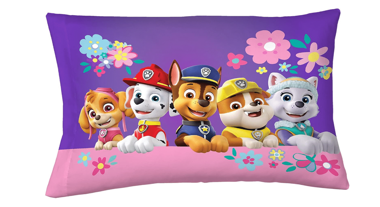 Franco Kids Bedding Super Soft Microfiber Reversible Pillowcase, 20 in x 30 in, Paw Patrol Girls