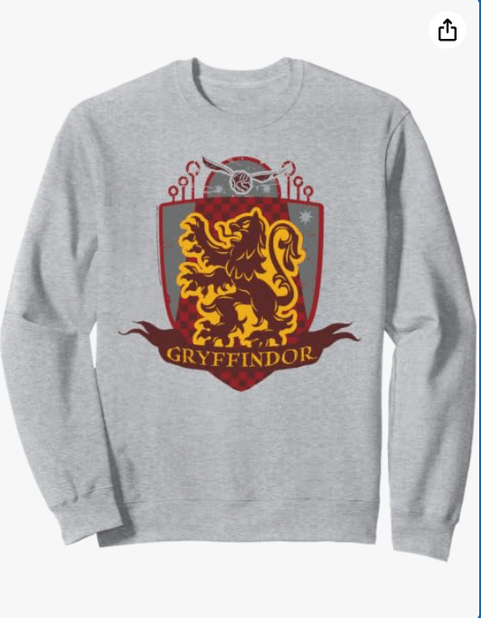 Harry Potter Gryffindor Quidditch Shield Logo Sweatshirt
